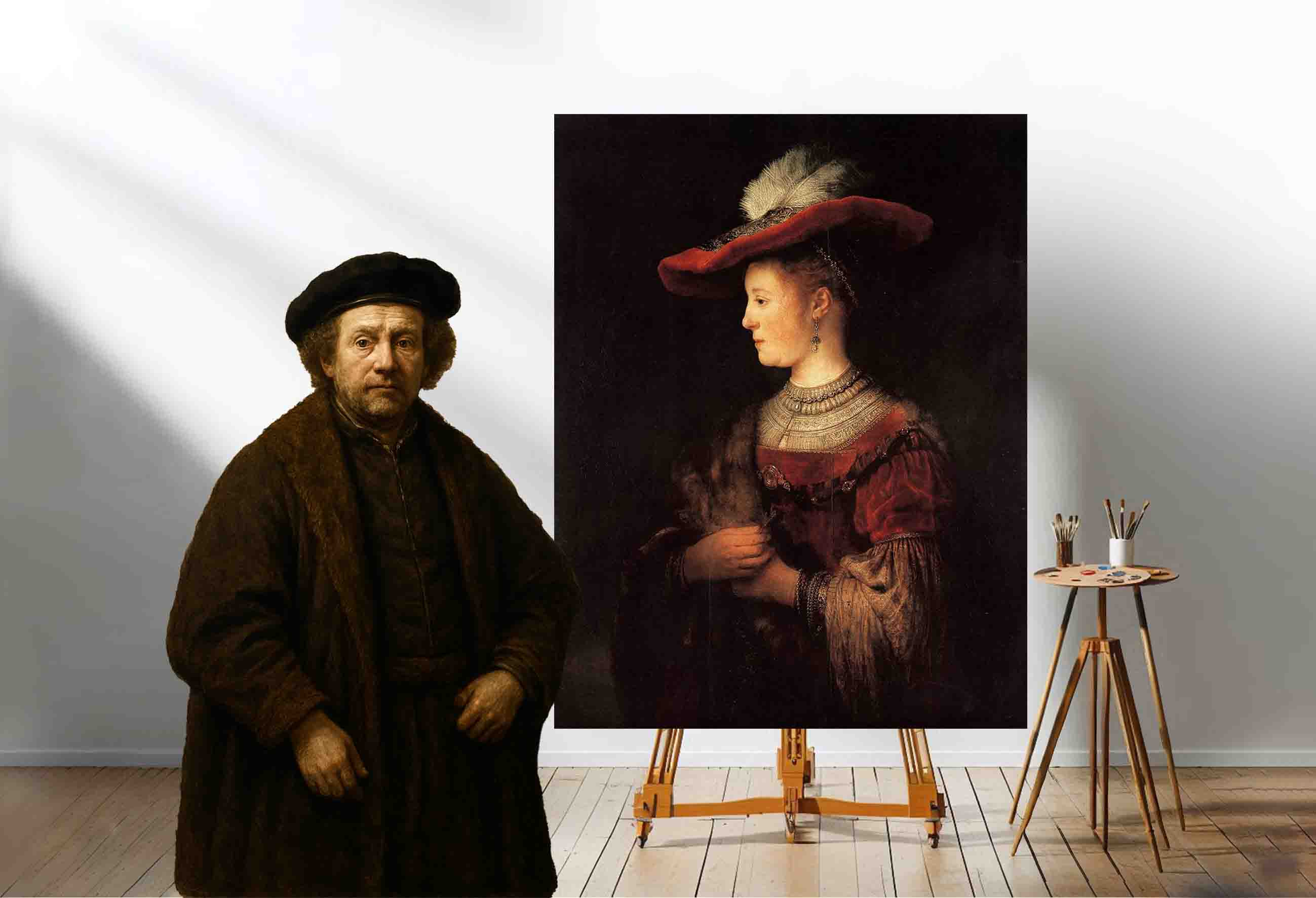 همسر رامبراند Portrait of Saskia van Uylenburgh